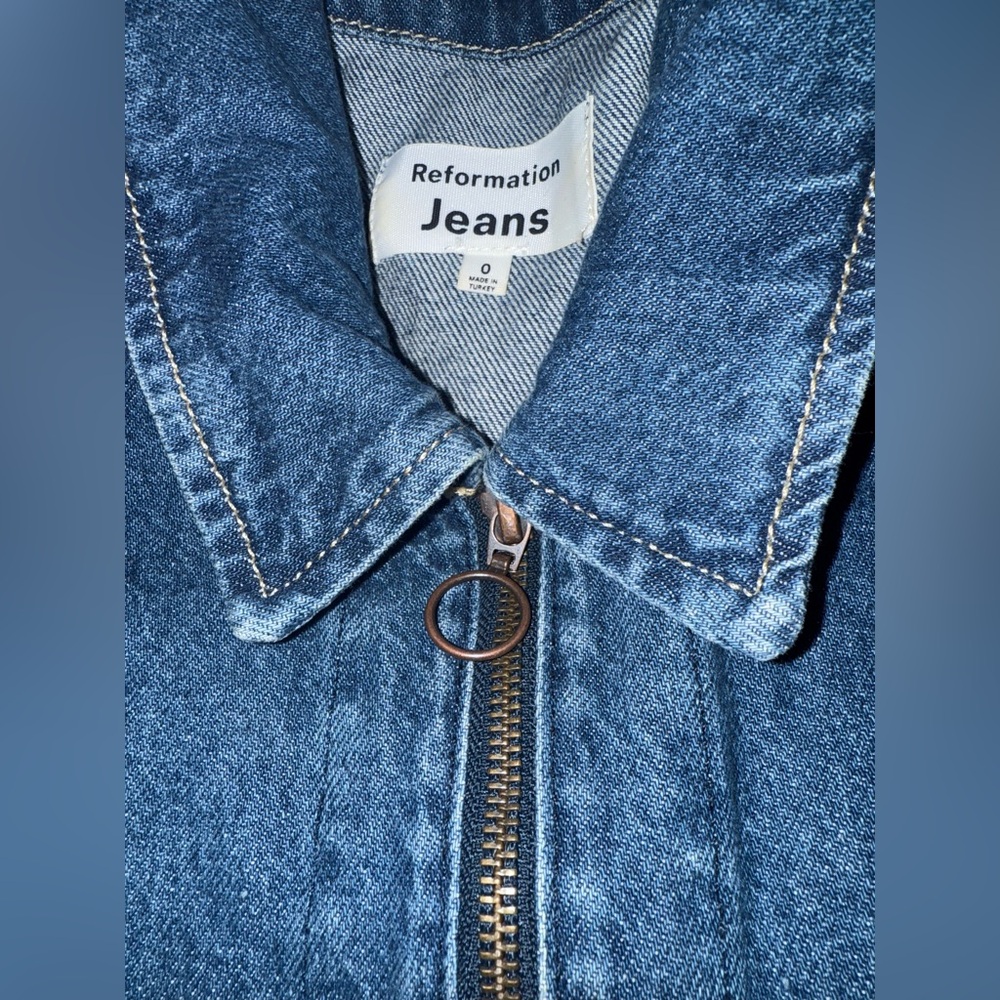 Stylish Blue Denim Dress - Picture 3 of 9